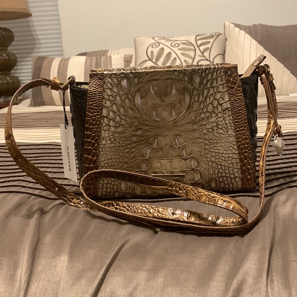 Brahmin Hillary Cocoa Conway Crossbody Handbag